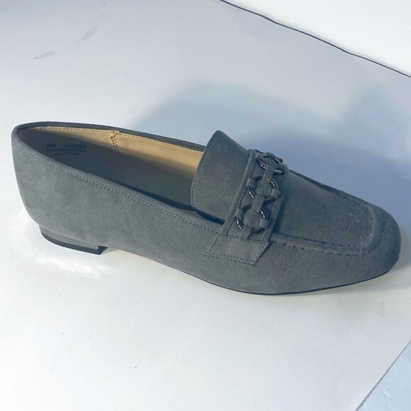 Cato SZ 8 gray suede square toe classic loafer office essential street style - Picture 2 of 9